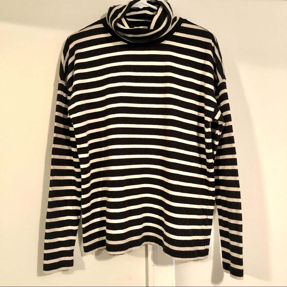 J. Crew Striped Turtleneck - Size Medium